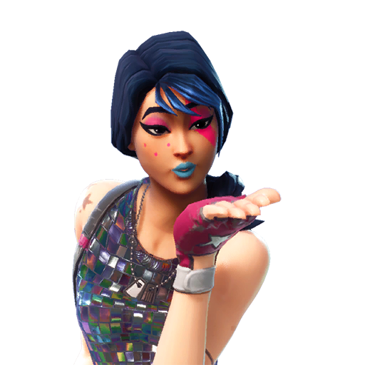 Fornite Disco Diva Png (teal, gray, silver, lavender)