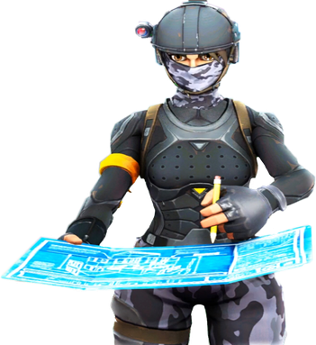 Fornite Elite Agent Png Free Download (black, greenish blue)