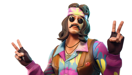 Fornite Far Out Man Png Hd (black, salmon)