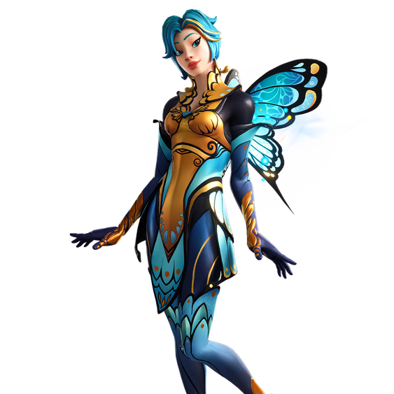 Fornite Flutter Png (black, blue)