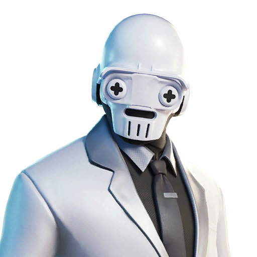 Fornite Ghost Beach Brawler Png (black, white, silver, lavender)