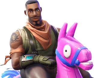 Fornite Giddy Up Png (black, olive, white)