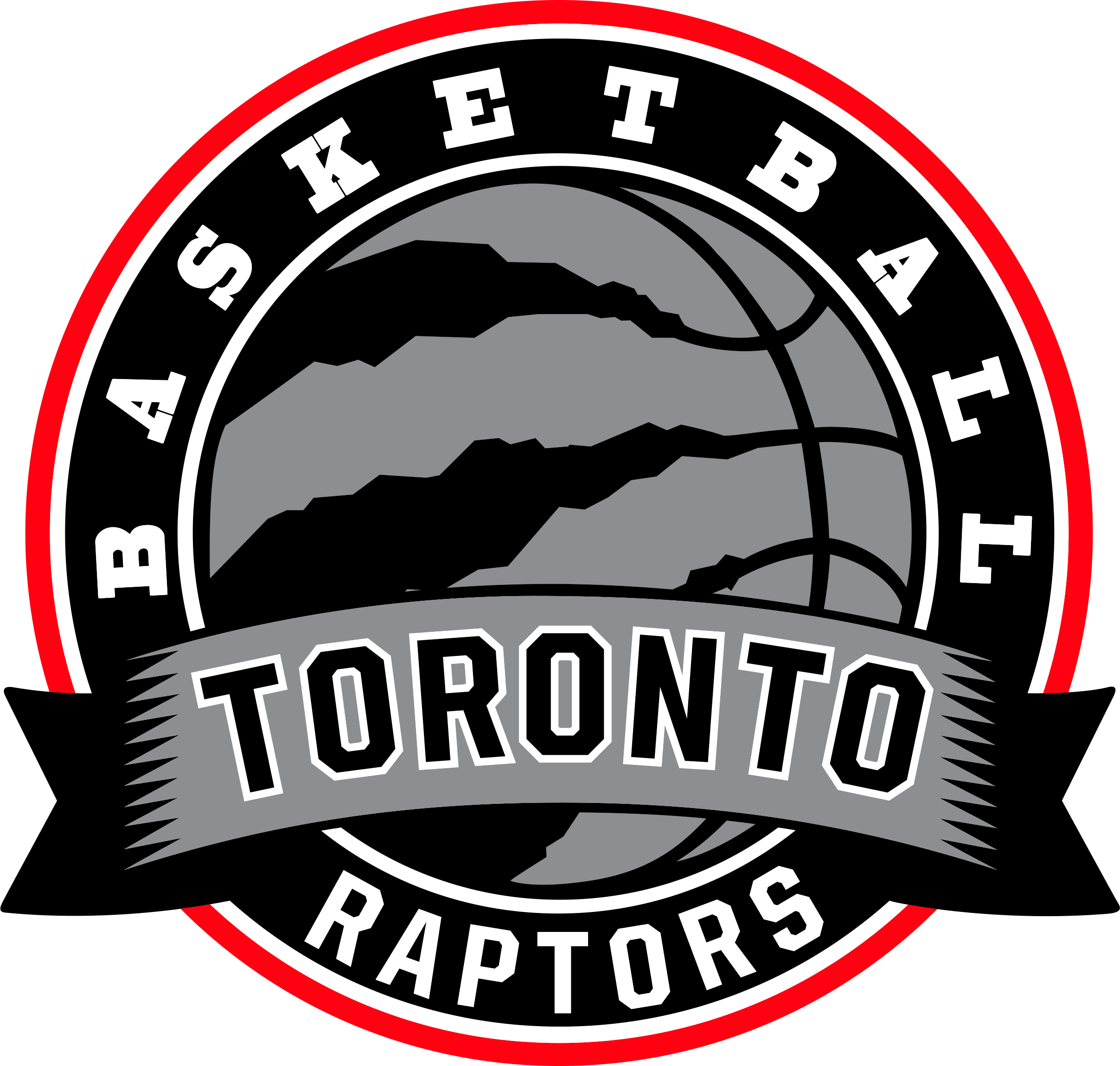 Toronto Raptors Png (black, gray, white)