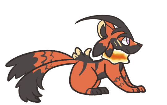 Torracat Pokemon Png Isolated Photo (indigo, black, gray, salmon)