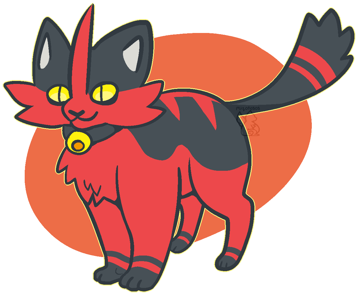 Torracat Pokemon Png Isolated Photos (chocolate, black, gray, salmon)