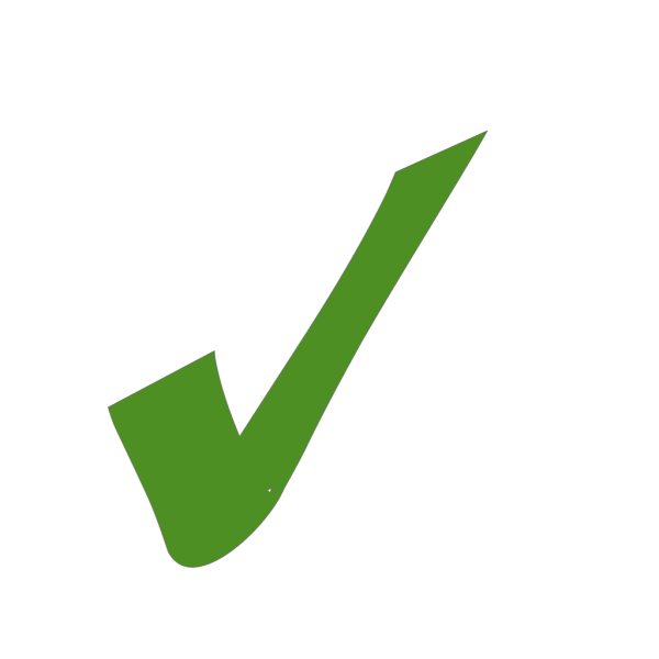 Correct Green Check Mark Transparent Background (black, green)