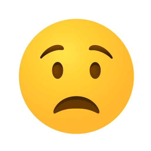 Worried Face 1 Free Png Icon Download (orange, black, gold)