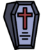 Horror Scary Death Coffin Halloween Icon Free Transparent Png Icon Download (silver, gray, black, indigo)