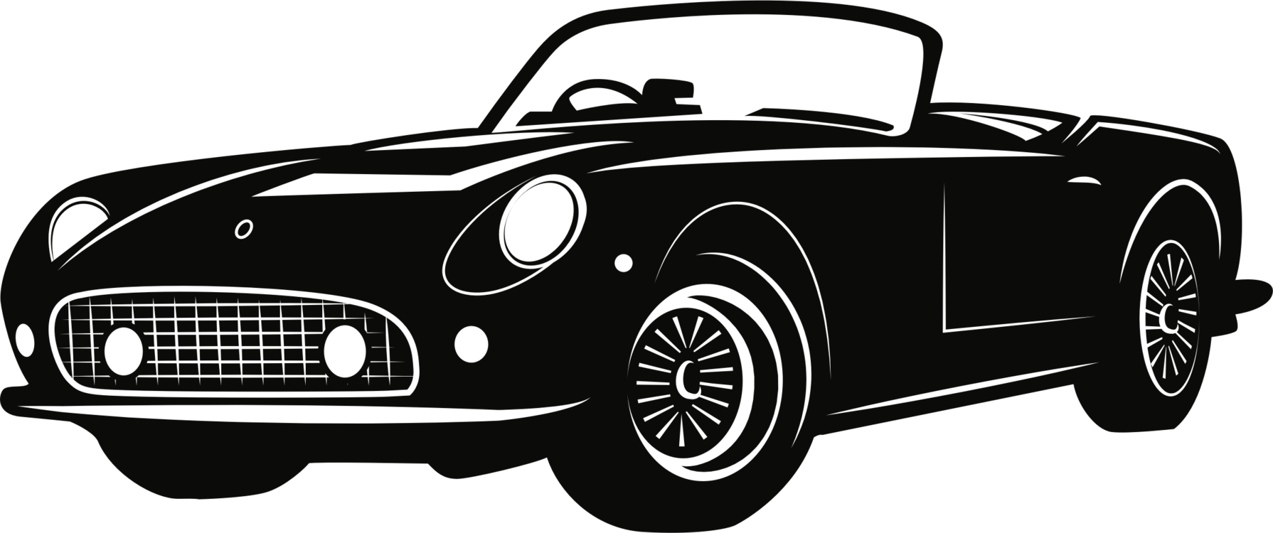 Porsche 356 Png Isolated File (black)