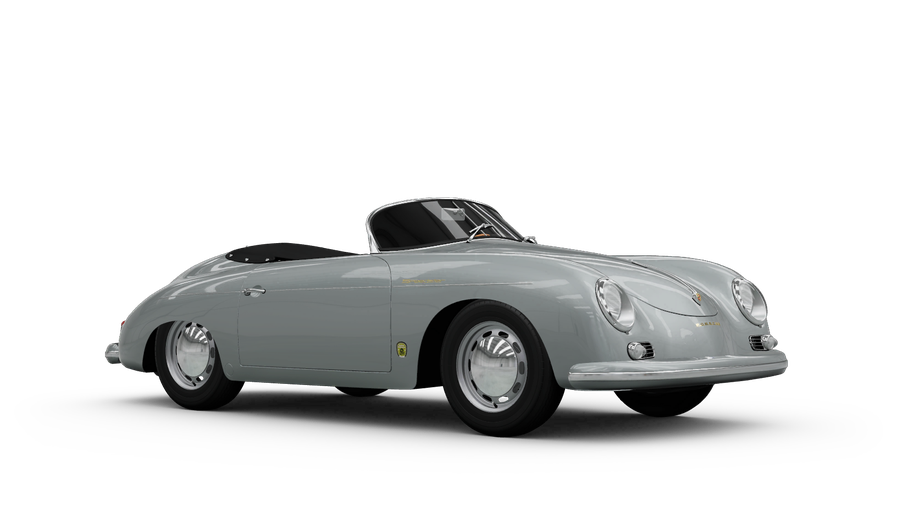 Porsche 356 Png Isolated Image (gray, black)