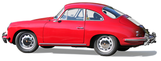 Porsche 356 Png Photo (red, black)