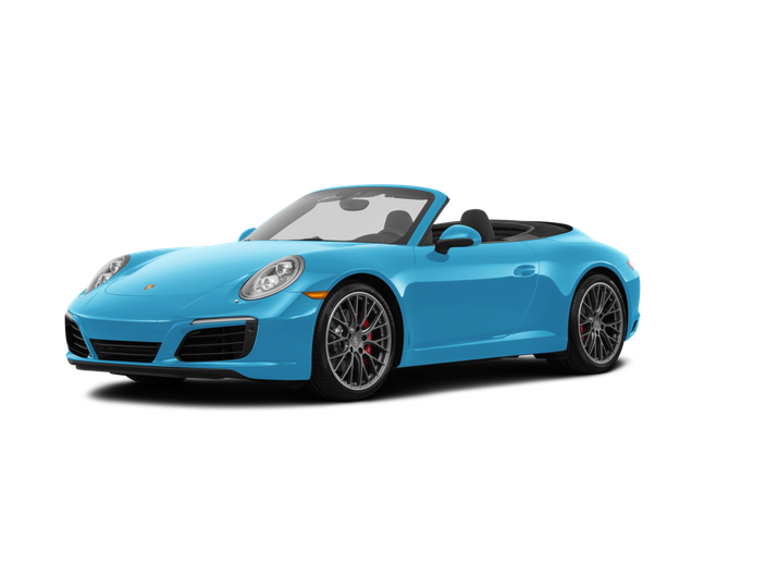 Porsche 911 Cabriolet Png File (silver, teal, black)