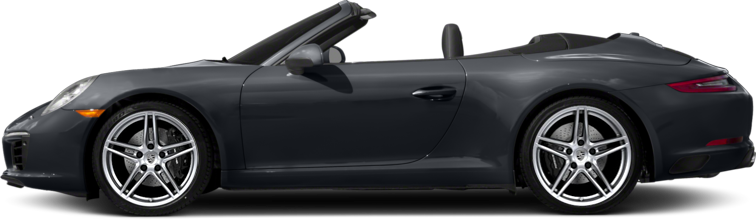 Porsche 911 Cabriolet Png Isolated Image (black)