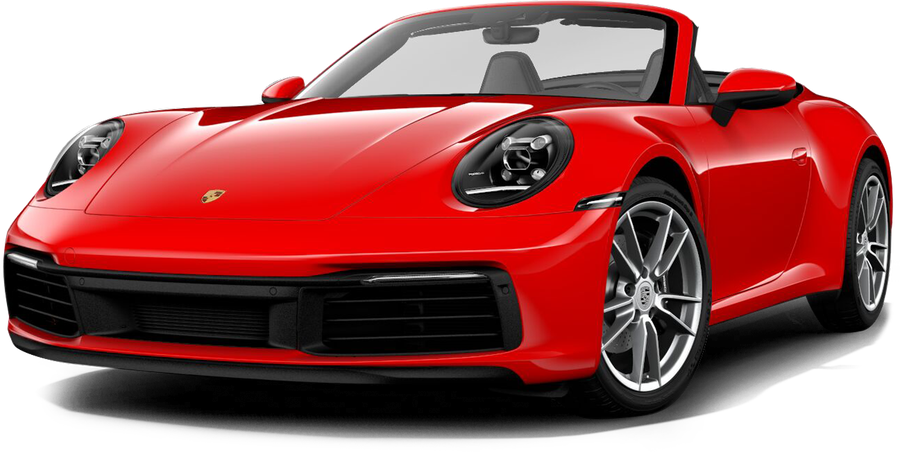 Porsche 911 Cabriolet Transparent Png (red, black)