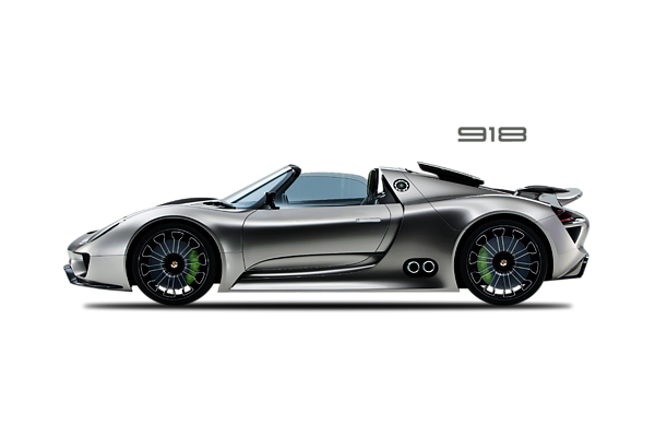 Porsche 918 Spyder Png File (black)