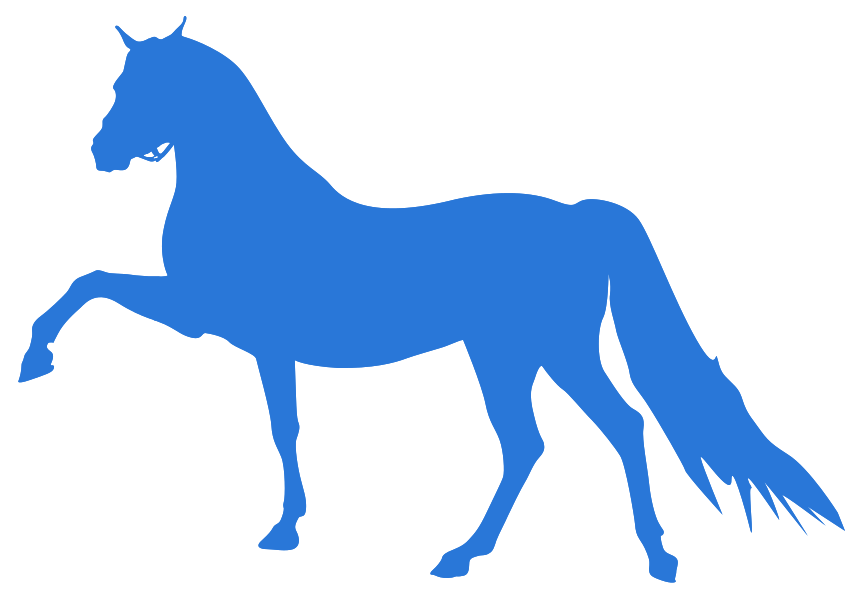 Horse Vector Png File (teal, black)