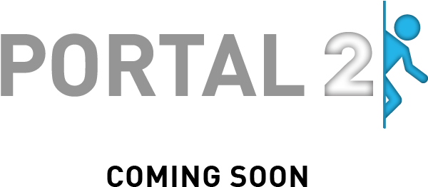 Portal 2 Logo Png Photos (gray, black, white)