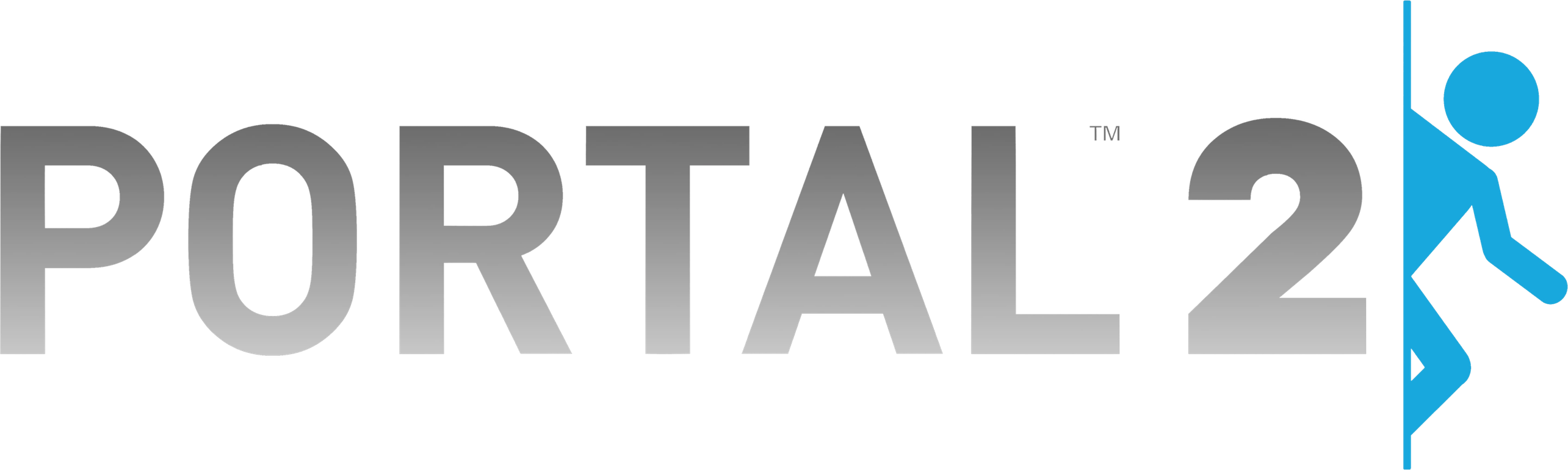 Portal 2 Logo Png Pic (silver, gray, black)