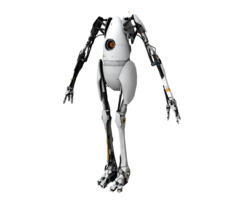 Portal 2 Png Isolated Image (black, white)