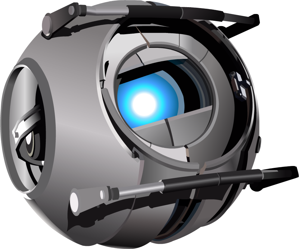 Portal 2 Transparent Png (lavender, gray, black, white)