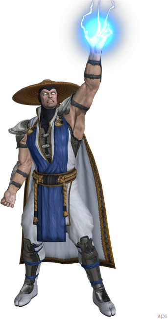 Mortal Kombat Raiden Png Image (black, gray, indigo)