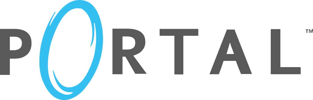 Portal Logo Png Photo (gray, black)