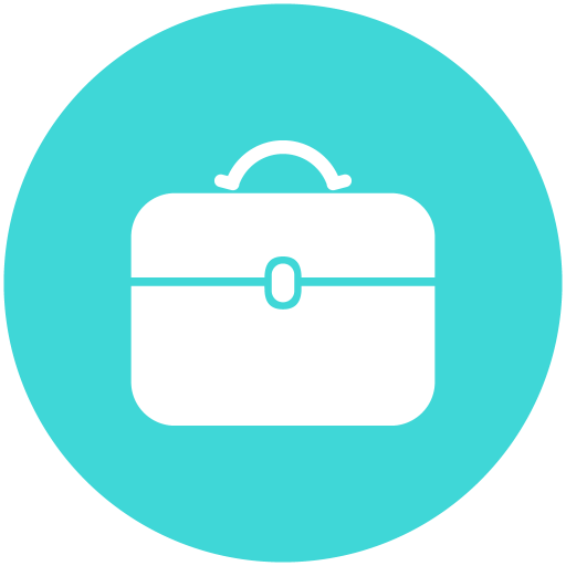 Portfolio Suitcase Icon Free Nobackground Png Icon Download (greenish blue, mint, white, black, lavender)