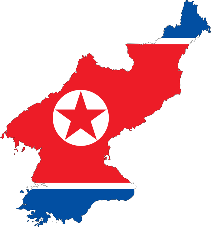 North Korea Flag Png Hd Image (teal, gray, white, black, red)