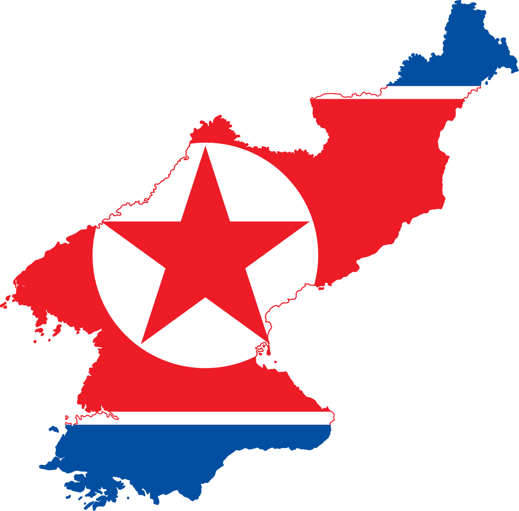 North Korea Flag Png Image File (teal, gray, white, black, red)