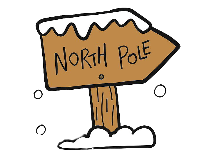 North Pole Sign Png Clipart (white, chocolate)