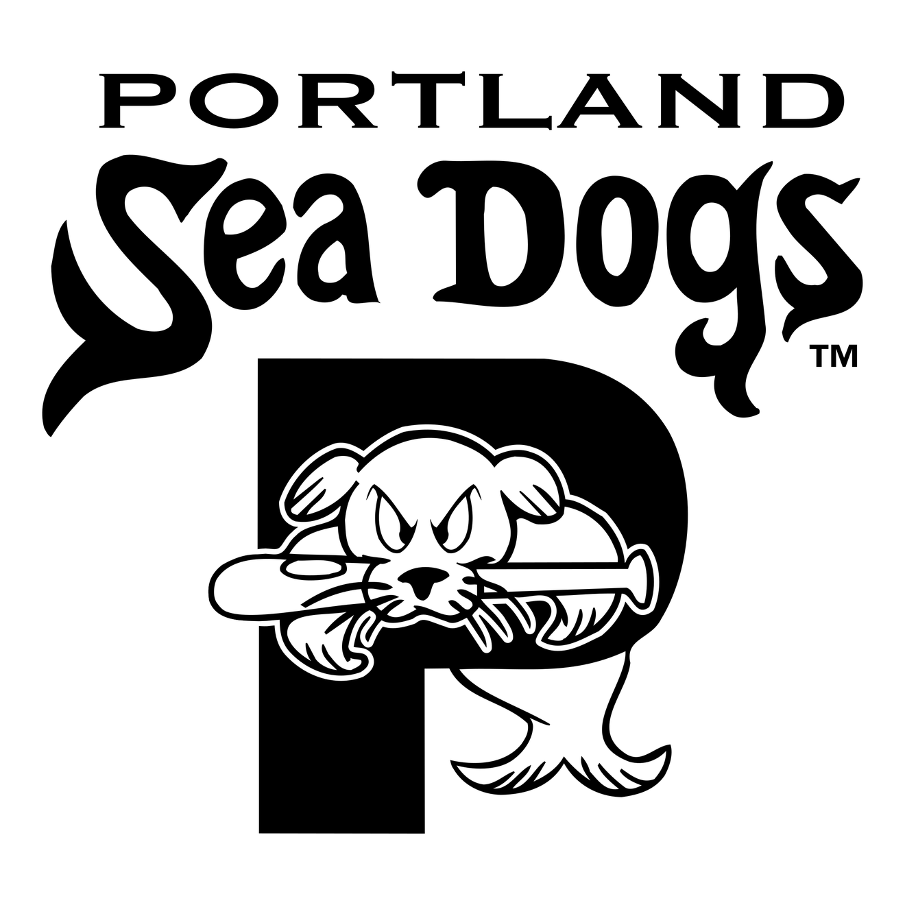 Portland Sea Dogs Png Pic (gray, black, white)