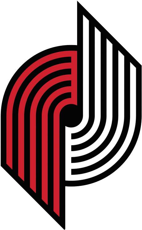 Portland Trail Blazers Png (red, black, white)