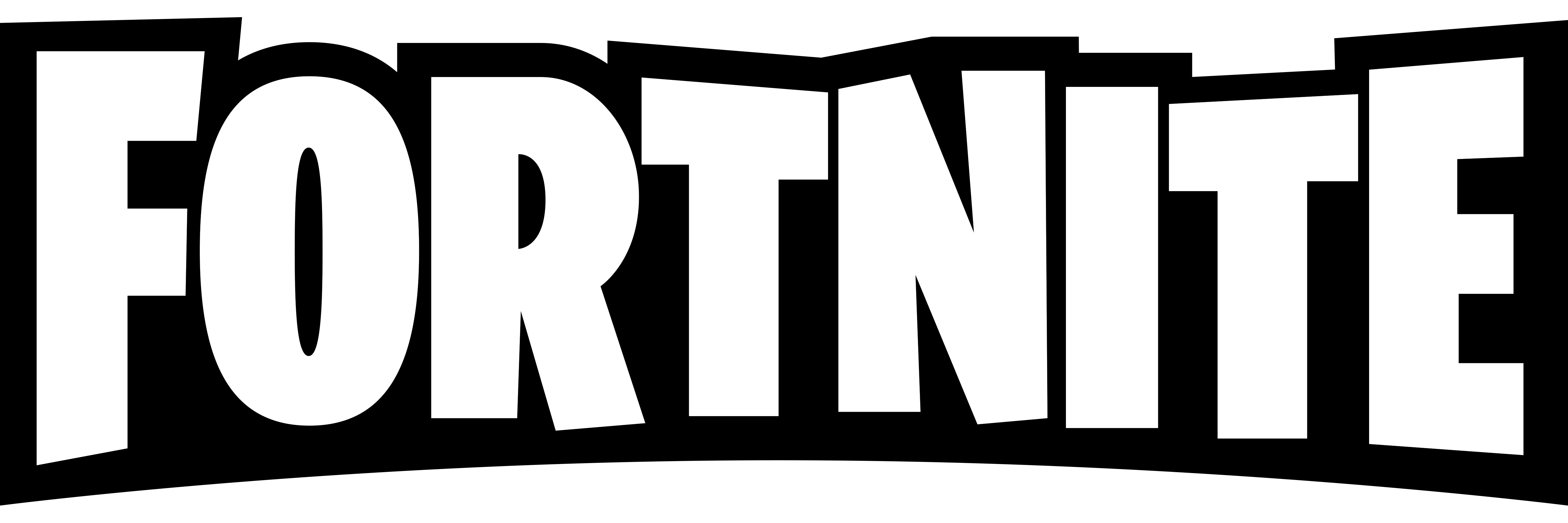 Fortnite Battle Royale Logo Png Isolated Image (black, silver, lavender, white)