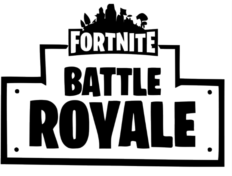 Fortnite Battle Royale Logo Png Isolated Picture (black)