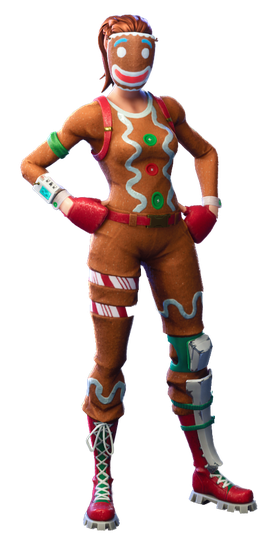 Fortnite Gingerbread Png Isolated Pic (black, maroon, chocolate)