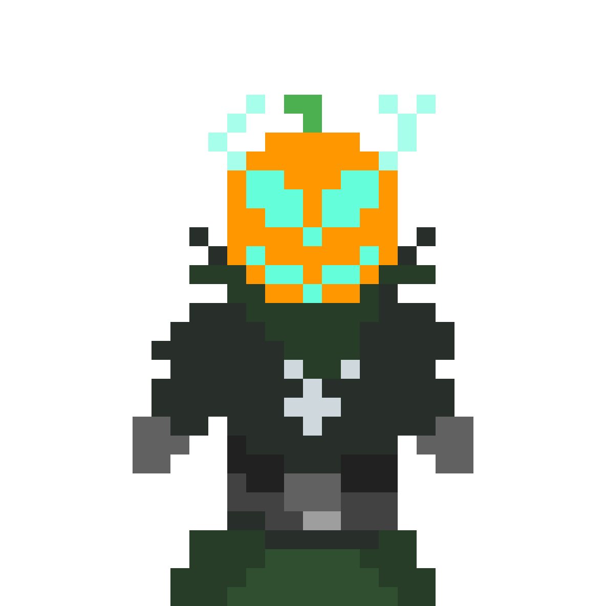 Fortnite Hollowhead Png Pic (orange, green, mint, gray, black)