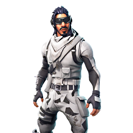 Fortnite Infiltrator Png Hd (black, gray, silver, white)