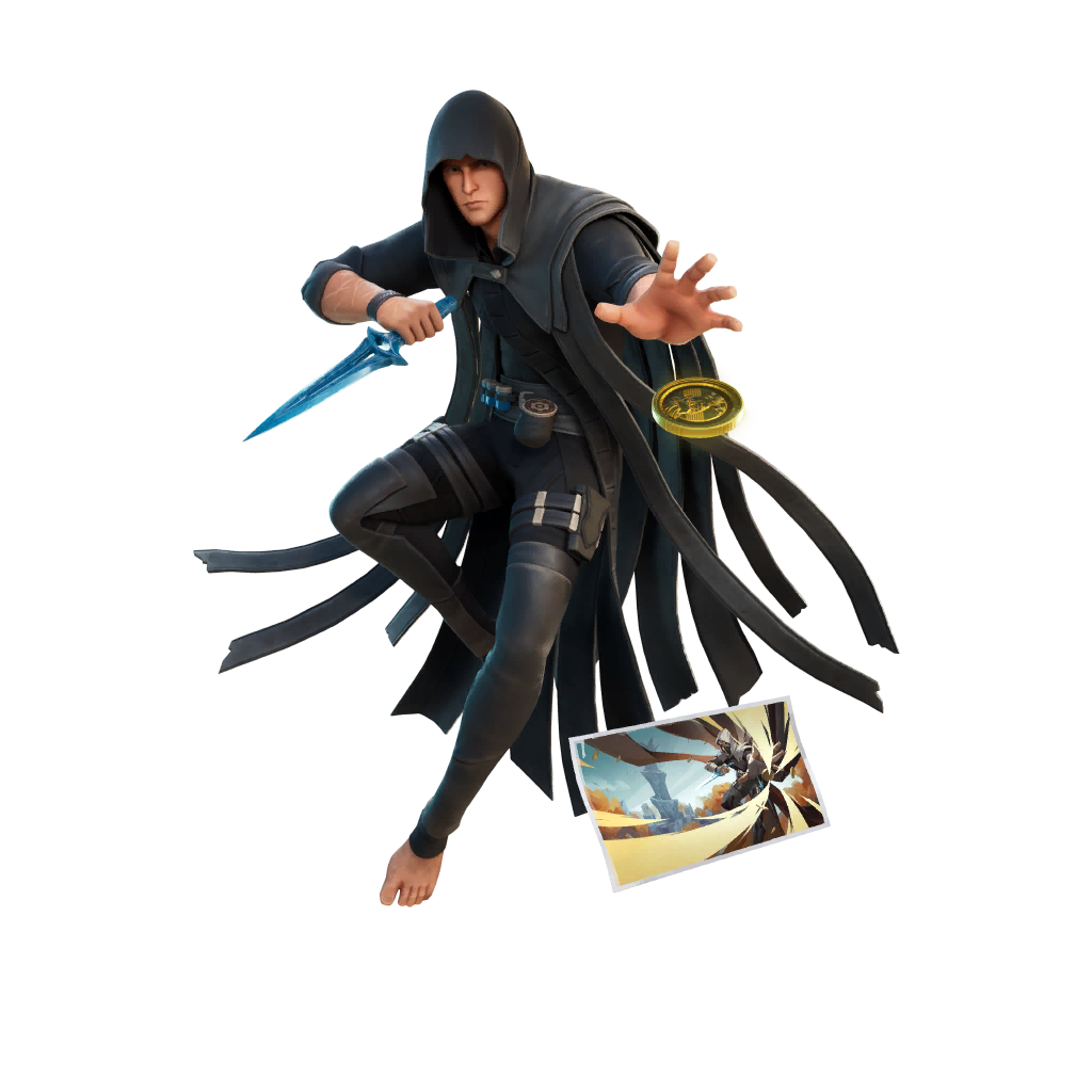 Fortnite Kelsier Png (indigo, gray, lavender, black, silver)