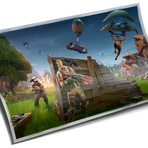 Fortnite Loading Screen Png Clipart (black, silver)