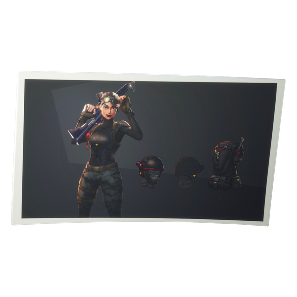 Fortnite Loading Screen Transparent Png (black)