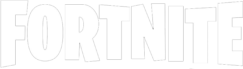 Fortnite Logo Png File (white, gray, lavender, black, silver)