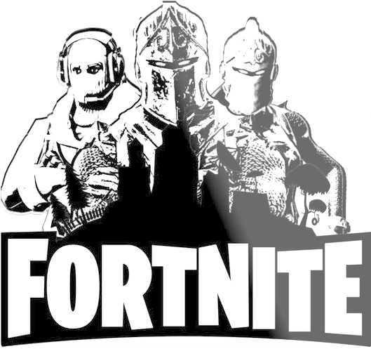 Fortnite Logo Png Image (black, gray)