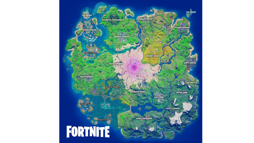 Fortnite Map Png Image (black, navy)