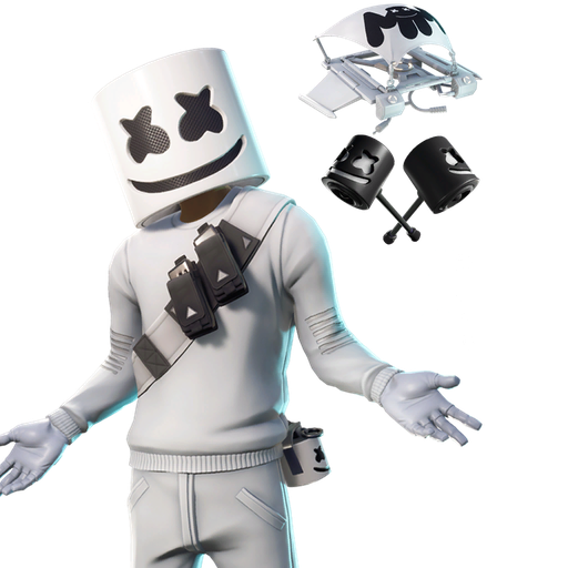 Fortnite Marshmello Png Picture (black, silver, white)