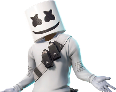 Fortnite Marshmello Skin Png File (black, beige, lavender, white)