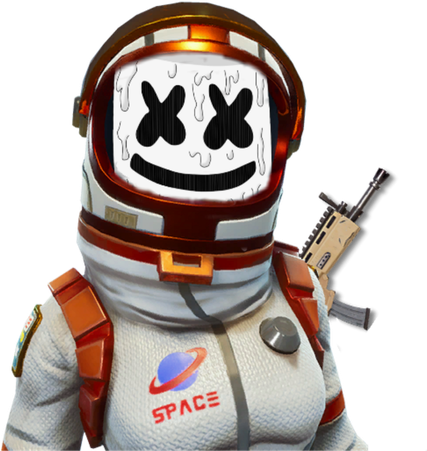 Fortnite Marshmello Skin Png Hd (black, white)