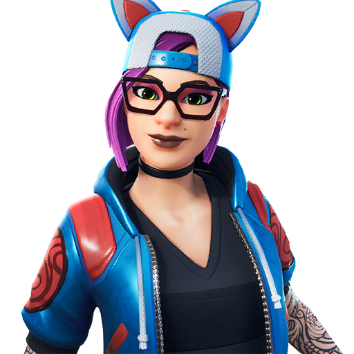 Fortnite Maven Png Photo (black, silver, lavender, white)