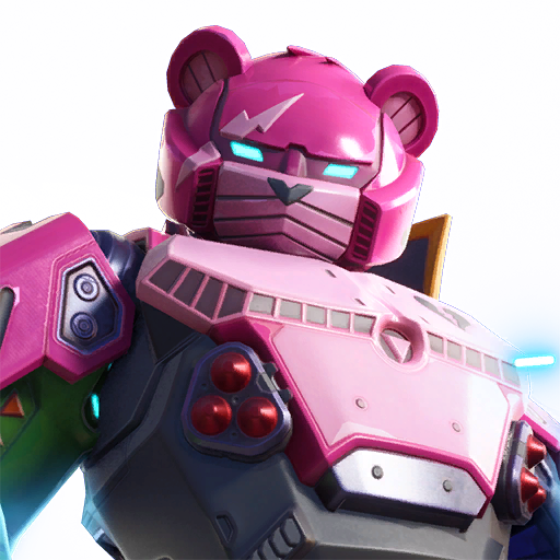 Fortnite Mecha Cuddle Master Png File (black, white, pink, blue)