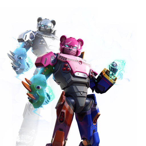 Fortnite Mecha Team Leader Png (black, white, navy, blue)