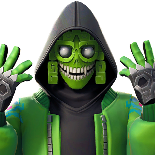 Fortnite Mezmer Png File (beige, white, green, black, silver)